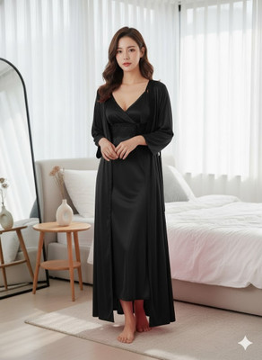 Nw Naughty Wish Women Nighty Set(Black)