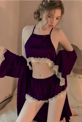 Cuteva Women Nighty(Purple)