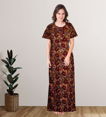 VRSU Women Nighty(Multicolor)