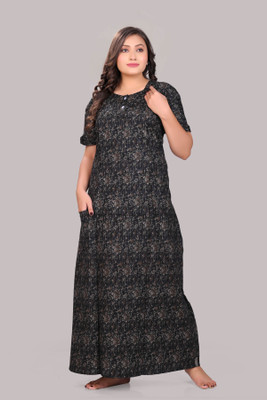 Vardhana Women Maternity/Nursing Nighty(Black)