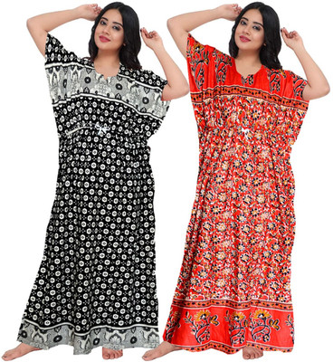 FashionForward Women Nighty(Multicolor)