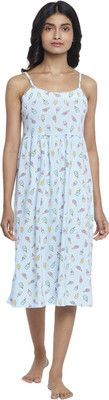Dreamz by Pantaloons Women Nighty(Blue)