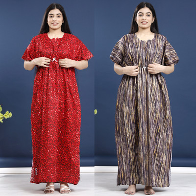 DivyaFashion Women Nighty(Multicolor)