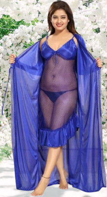 ovida Women Nighty(Blue)