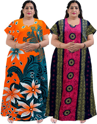 Ffashionforward Women Nighty(Red)