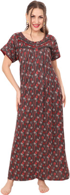 Ms.Lingies Women Maternity/Nursing Nighty(Grey)