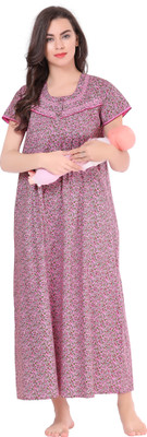 AV2 Women Maternity/Nursing Nighty(Pink)