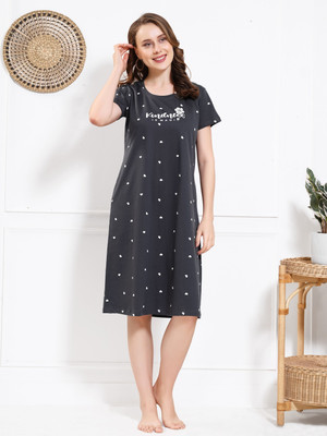 QUIRA Women Nighty(Grey)