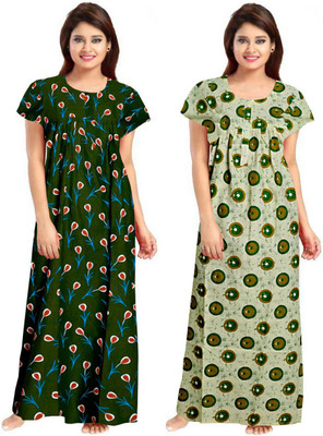 Saaviyo Women Nighty(Multicolor)