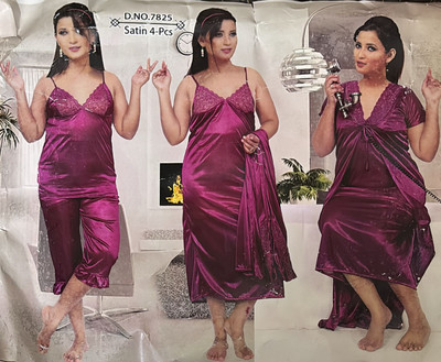 Fashionpoint Women Nighty Set(Pink)