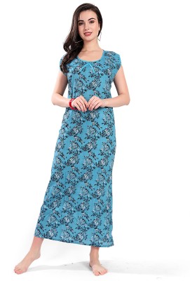 ANKONA Women Nighty(Blue)