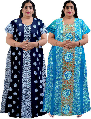 Saviaara Women Nighty(Orange)