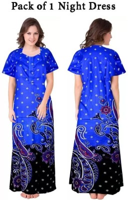 Kamlaenterprise Women Nighty(Blue)