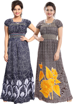 CINCO Women Nighty Set(Multicolor)