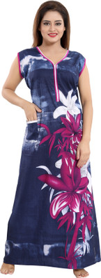 INNER BEATS Women Nighty(Multicolor)