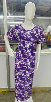 MMCollection Women Maternity/Nursing Nighty(Purple)