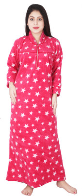 Dreamom Women Nighty(Pink)