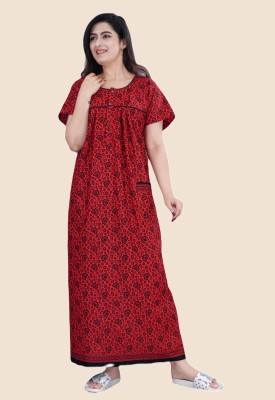 6th Avenue Streetwear Women Nighty(Red)