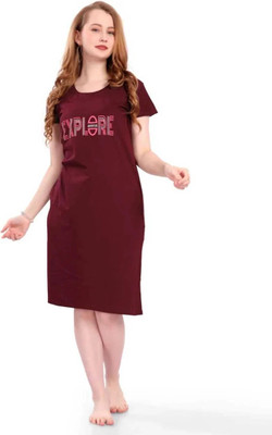 HR creation Women Nighty(Maroon)