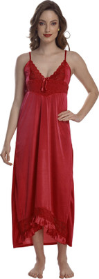 Gutthi Women Nighty Set(Maroon)