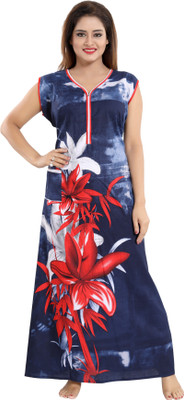 INNER BEATS Women Nighty(Multicolor)