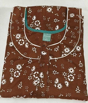 Dijeem Women Nighty(Brown)