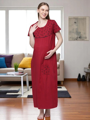 Kryptic Women Nighty(Maroon)