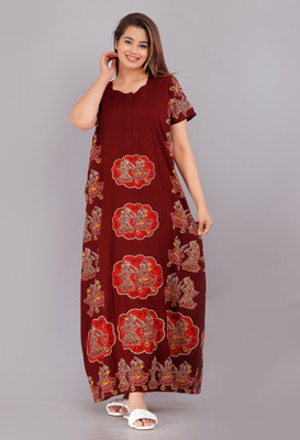 Ukart Women Nighty(Maroon)