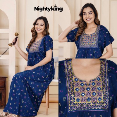 DEEPALI CREATION Women Nighty(Blue)