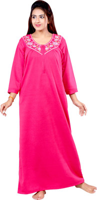 NACNO Women Nighty(Pink)