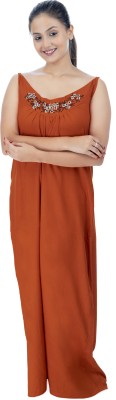 pecker Women Nighty(Brown)