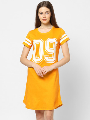 SWEET DREAMS Women Nighty(Yellow)