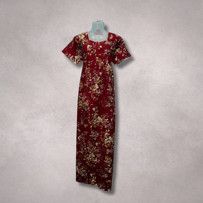 kushinights Women Nighty(Maroon)