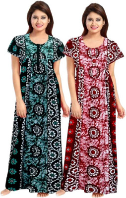 cozynighty Women Nighty(Multicolor)