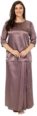 Playloungewear Women Nighty(Purple)