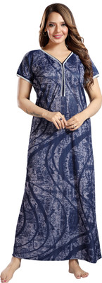 Wishtara Women Nighty(Dark Blue)