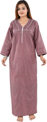 NACNO Women Nighty(Maroon)
