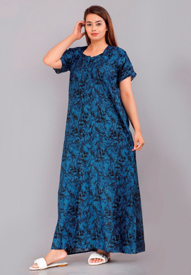 Beewan Women Nighty(Blue)
