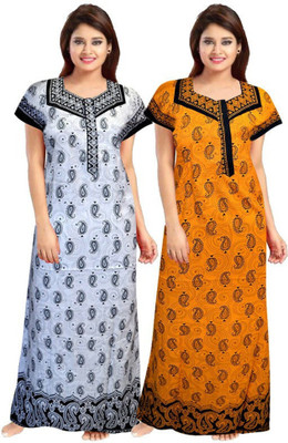 Homezilla Women Nighty(Multicolor)
