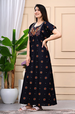 CT Creation Women Nighty(Blue)