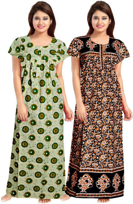 Bajrangi Fashion Women Nighty(Multicolor)
