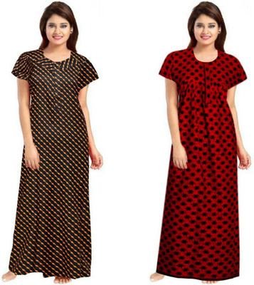 Navya Silvar Women Nighty Set(Multicolor)
