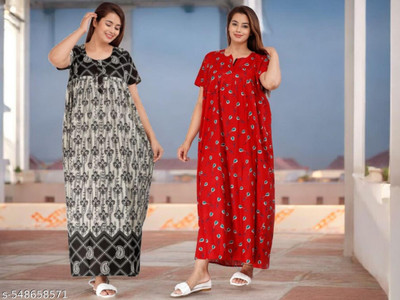 Kirtikurties Women Nighty(Multicolor)