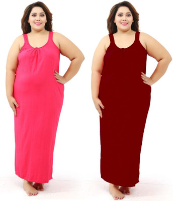 Wholesell Women Nighty Set(Pink, Maroon)