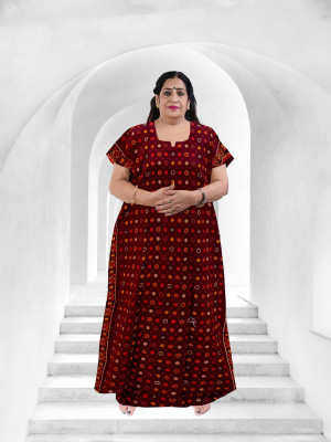 Savicreation Women Nighty(Multicolor)