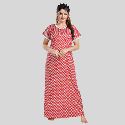 Gutthi Women Nighty(Red)