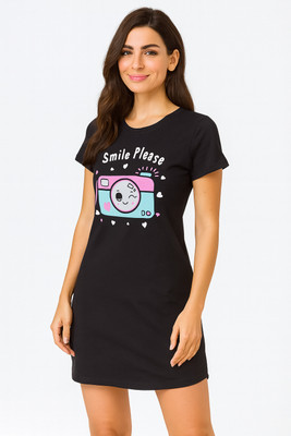Lipshe Cartoon Women Round Neck Pink T-Shirt