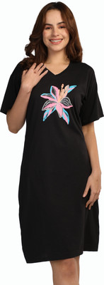 HouseOfCommon Women Nightshirts(Black)