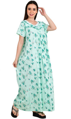 LDHSATI Women Nighty(Green)