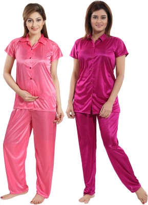 SHOPPING STATION Women Nighty Set(Multicolor)